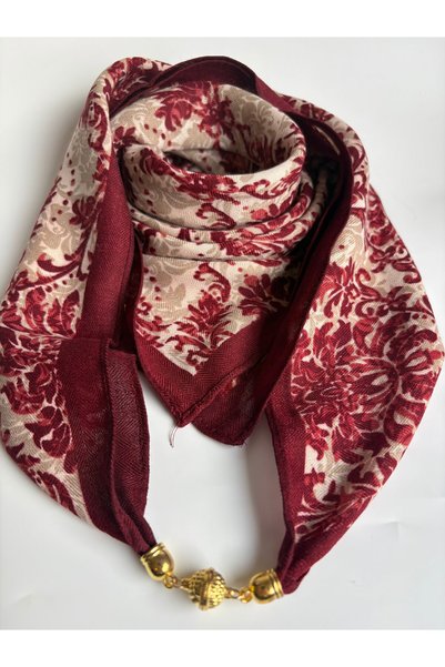BHR AKSESUAR Magnetic Cotton-Textured Square Scarf (67x67)