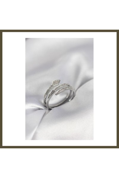 northcity n Snake-Design Silver-Colored Zircon Stone Women's Ring BX