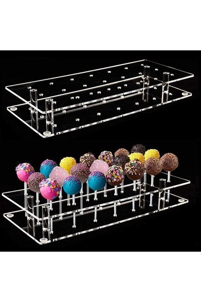 X SPRING Cake Pop Holder for Decorating, 21 Hole Acrylic Display Stand Measur...
