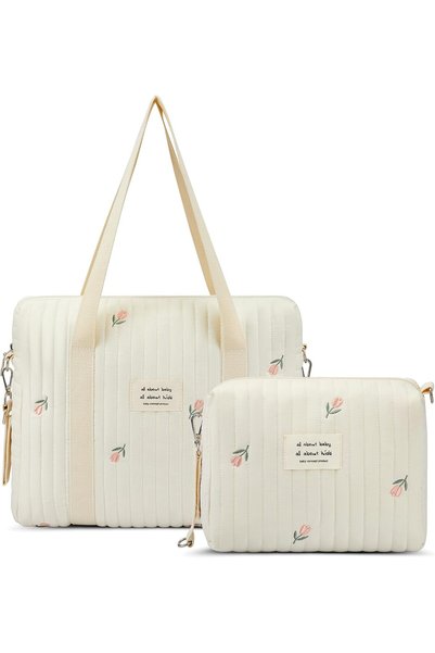 Paterr 2 Pcs Diaper Bag Tote for Baby Small Multifunction Maternity Bag Quilt...