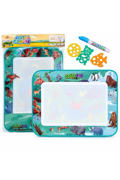 OEM Covoraș magic Water Canvas Animals Kingdom pentru desen cu apă 50x32 cm