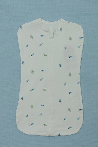 MİLABABY Ready-to-Use Newborn Swaddle, 100% Cotton, 0–1 Months, Invisible Zip...