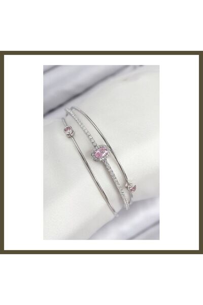 northcity n Silver-Colored Women's Bracelet with Rice-Cut Zircon Stones in a ...