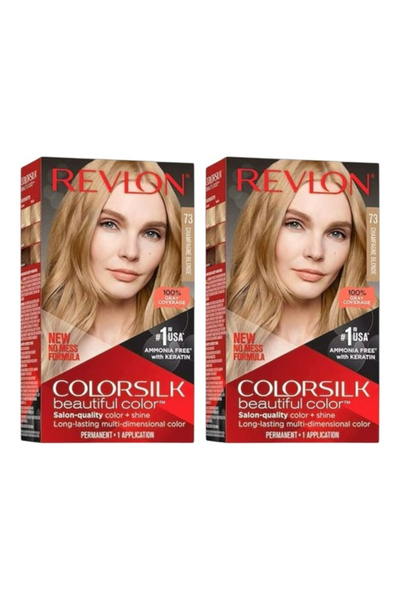 Revlon 2x ΣΥΣΚΕΥΑΣΙΕΣ Colorsilk Μόνιμη Βαφή Μαλλιών 73 Ξανθό Σαμπανιζέ 130 ml