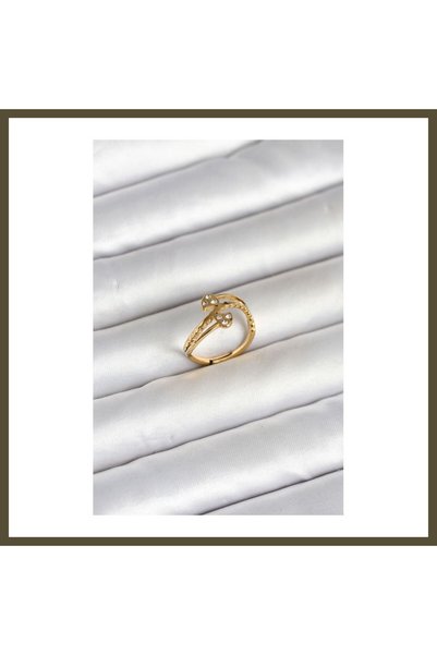 northcity n 316L Steel Gold-Colored Zircon Stone Women's Ring Model BX