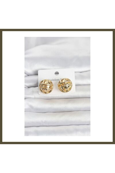 northcity n 316L Stainless Steel Gold-Colored Patterned Modal Women's Earring...