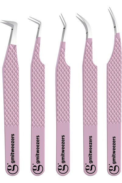 GMI TWEEZERS ملقط رموش ذو طرف من الألياف لتركيب الرموش الاصطناعية، ملقط احترافي