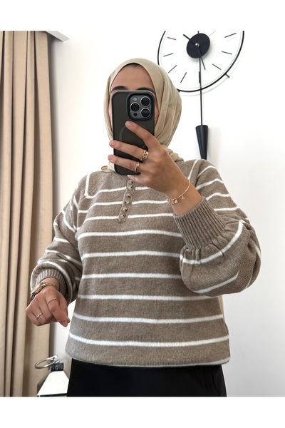 MERİÇ BOUTİQUE Pulover Yumoş cu nasturi în formă de os