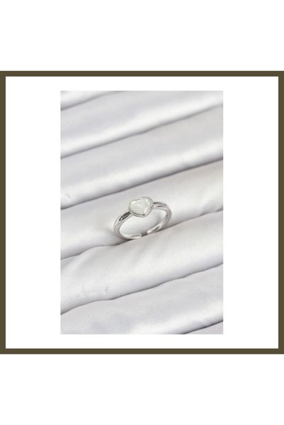 northcity n Silver-Toned Rice-Style Heart-Shaped Women's Ring BX