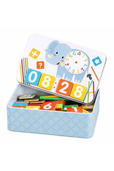 OEM Joc educativ cu cifre, semne matematice, bețișoare de numărare și ceas