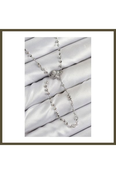 northcity n Silver-Colored Women's Y-Shaped Necklace with Rice-Shaped Zircon ...