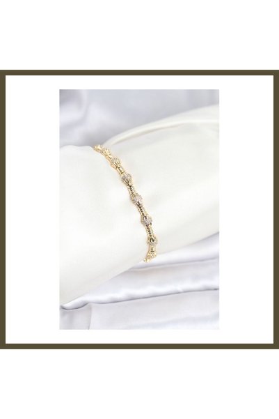 northcity n Gold-Toned VIP Series Pointed-End Modal Women's Bracelet with Zir...