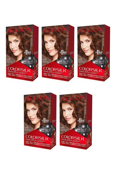 Revlon Mass Market Συσκευασία 5 τεμαχίων βαφής μαλλιών Revlon Colorsilk, απόχ...