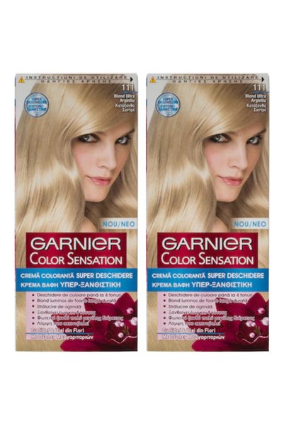 Garnier 2x ΣΥΣΚΕΥΑΣΙΕΣ Color Sensation Μόνιμη Βαφή Μαλλιών 111 Ultra Silver B...