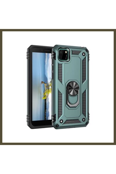 northcity n Huawei Y5P Compatible Case: Sofia Ringed Silicone Cover - Green BX