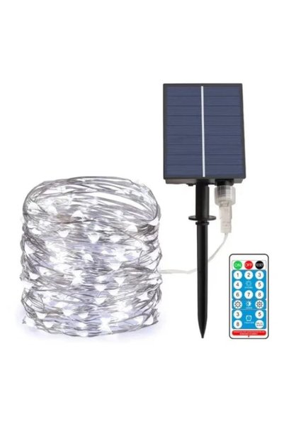 BZRSH solar light installation copper 30m 300 LEDs 8 effects remote control I...