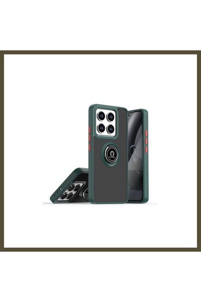 northcity n غطاء سيليكون مونتريال بتصميم حلقة، متوافق مع هاتف Mi 15 - لون أخض...