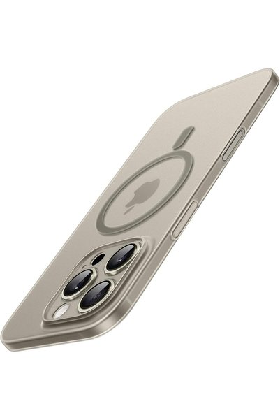 JETech Magnetic Ultra Slim Case for iPhone 16 Pro Max, Natural Titanium