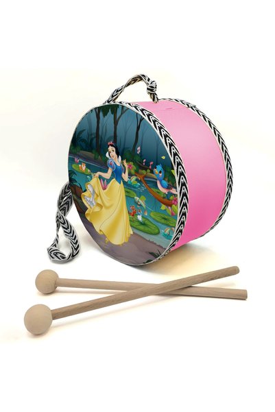 Souvenest Snow White Printed Leather Children's Drum (Ages 1–5) - Pink
