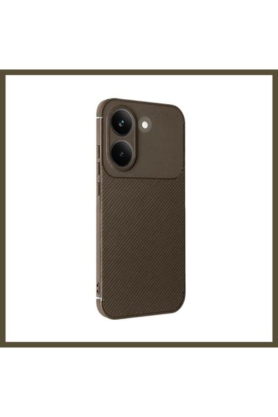 northcity n Poco X8 Pro Compatible Auto Focus Carbon Fiber Case - Brown BX