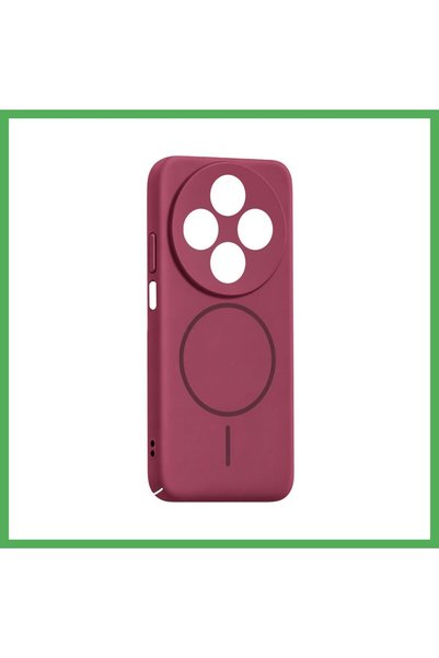 Nur store Çanta غطاء Redmi 14C Mika PC Magsafe - باللون العنابي من BEZOSS
