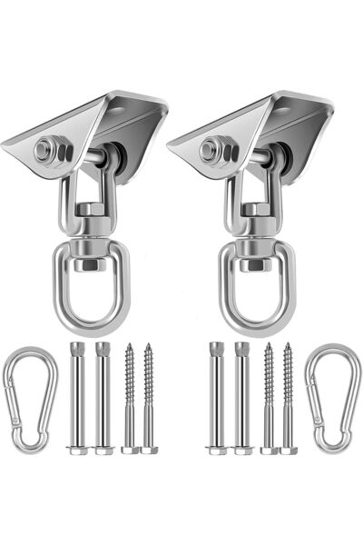 Aputue Swing Hanger, 2 Pack Stainless Heavy Duty Punching Bag Stand, 360° Swi...