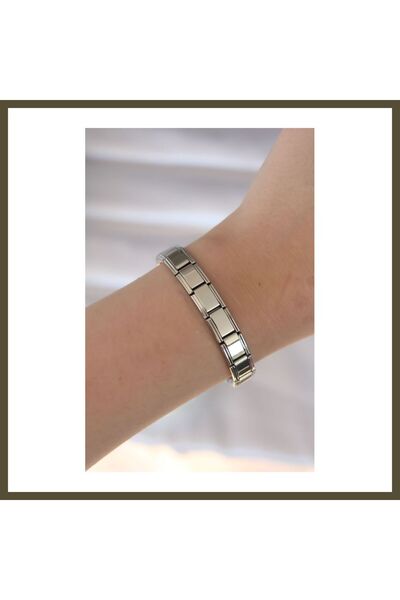northcity n 316L Stainless Steel Silver-Colored Plain Nomination-Style Women'...