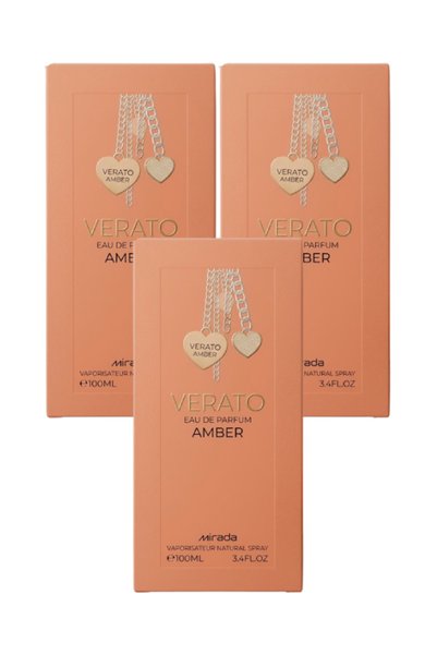 Mirada 3 قطع Verato Amber Perfume 100 مل