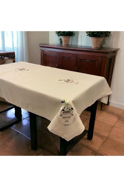Linea Home ΤΡΑΠΕΖΟΜΑΝΤΙΛΟ ETAMINA ΜΕ ΑΖΟΥΡ ΕΛΛΑΔΑ 140Χ180