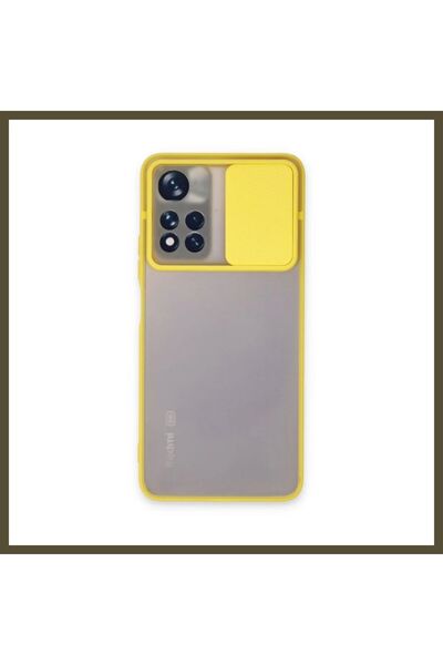 northcity n Redmi Note 11T Case - Palm Frosted Camera Slider Silicone - Yello...