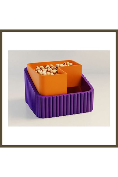 northcity n 3D-Printed Pistachio Bowl - Dual-Chamber Shell Separator Serving ...