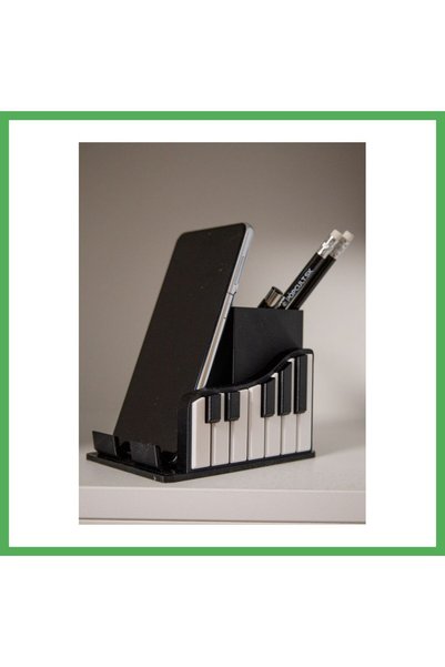 Generic Brand 3D-Printed Piano-Key-Design Desktop Organizer, Phone Stand, and...