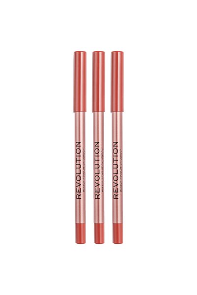 Revolution 3x PACK Brown Buy Kiss Lipliner -fling Vegan Lip Liner