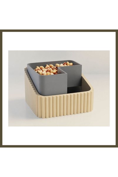 northcity n 3D-Printed Pistachio Bowl - Dual-Chamber Shell Separator Serving ...