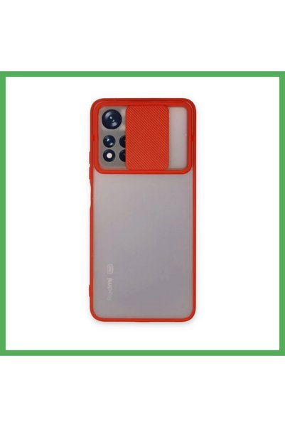 Nur store Çanta Redmi Note 11T Case with Palm-Sized Frosted Camera Slider, Si...