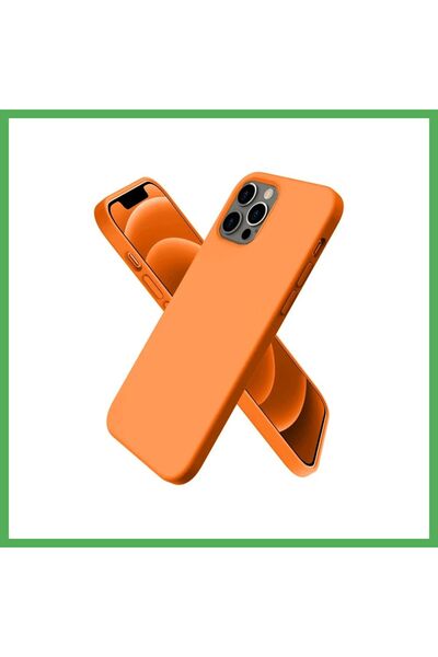 Nur store Çanta iPhone 12 Pro First Silicone Case - Orange BEZOSS