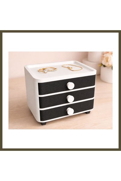 northcity n 3D-Printed 3-Drawer Jewelry and Makeup Organizer - Desktop Organi...