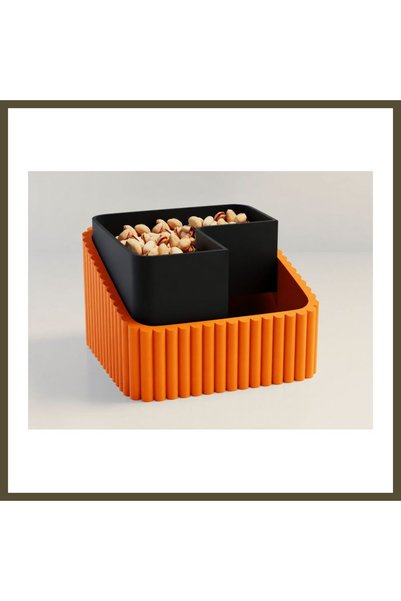 northcity n 3D-Printed Pistachio Bowl - Dual-Compartment Shell Separator Serv...