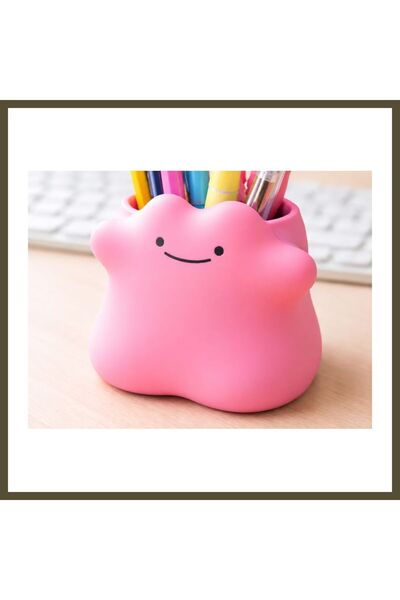 northcity n 3D-Printed Smiling Cloud Pencil Holder - Desktop Organizer - Pink BX