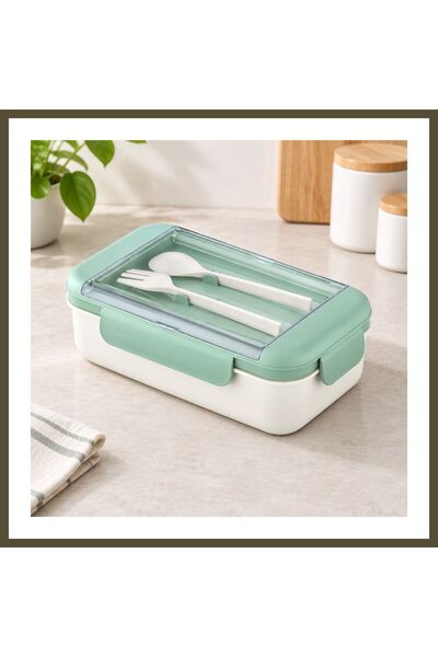 northcity n 2-Compartment Food Container with Transparent Lid and Spoon, BX