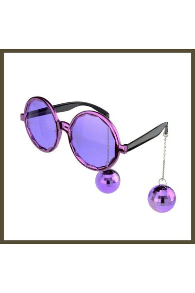 northcity n Disco Party Glasses with Beads, Purple, 15x16 cm BX