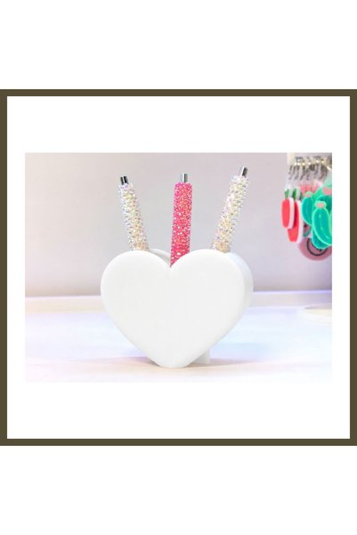 Generic Brand 3D-Printed Shaped Pencil Holder - Desktop Organizer - White BX