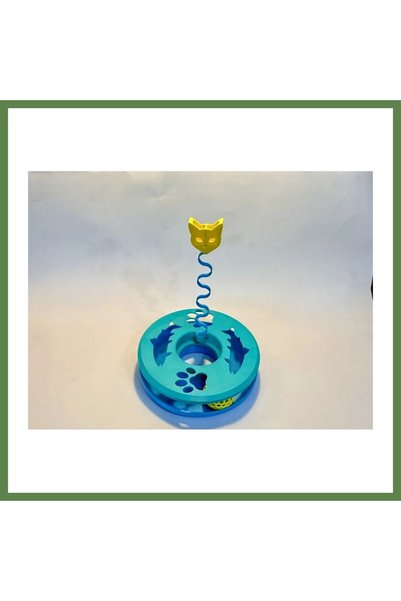 Generic Brand 3D-Printed Cat Treat Puzzle: Spring-Loaded Cat-Head Puzzle Toy ...