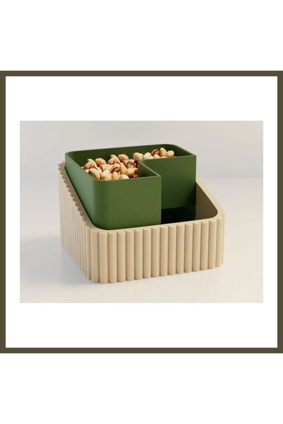 northcity n 3D-Printed Pistachio Bowl - Dual-Compartment Shell Separator Serv...