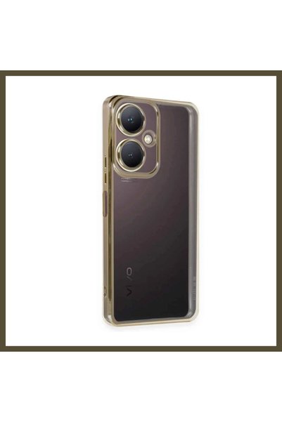 northcity n غطاء سيليكون متوافق مع هاتف Vivo Y27، مع حماية للعدسة - لون ذهبي BX.