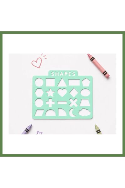 Hobibahçem 3D Printing Geometric Shapes Drawing Template - 20-Pattern Mold - ...