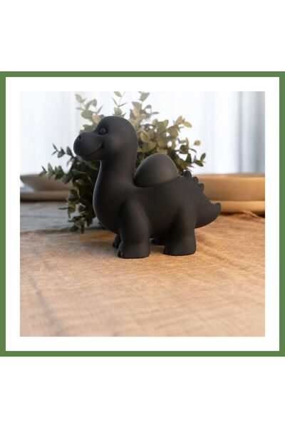 Hobibahçem 3D-Printed Dinosaur Egg Holder - Cute Eggosaurus Egg Holder - Blac...