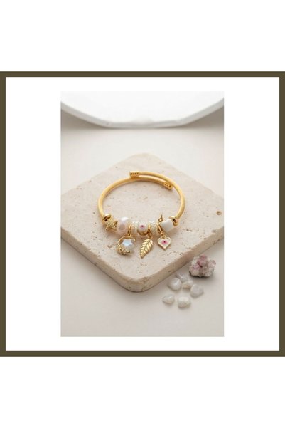 northcity n Moon, Star, and Modal White Charm Women's Bracelet BX