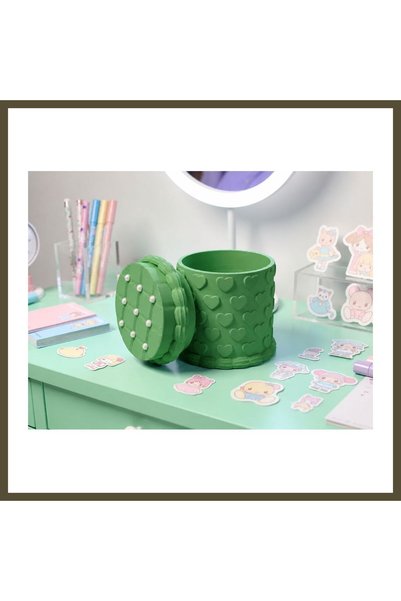 northcity n 3D-Printed Pen Holder with Embossed Pattern and Lid - Desktop Org...
