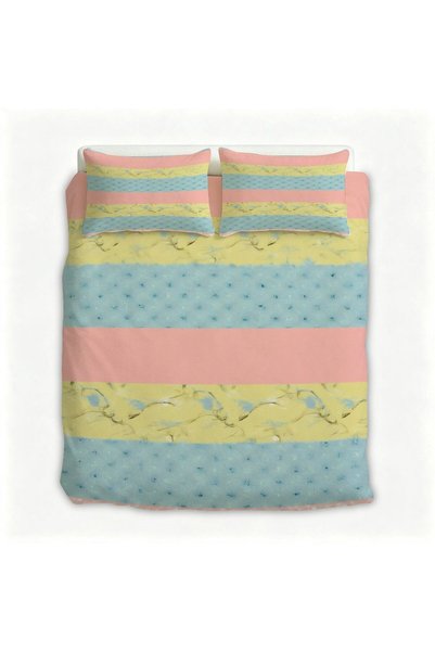 Generic Bohemian Themed 3 Pieces Flannel Duvet Set, Washable Home Bedding